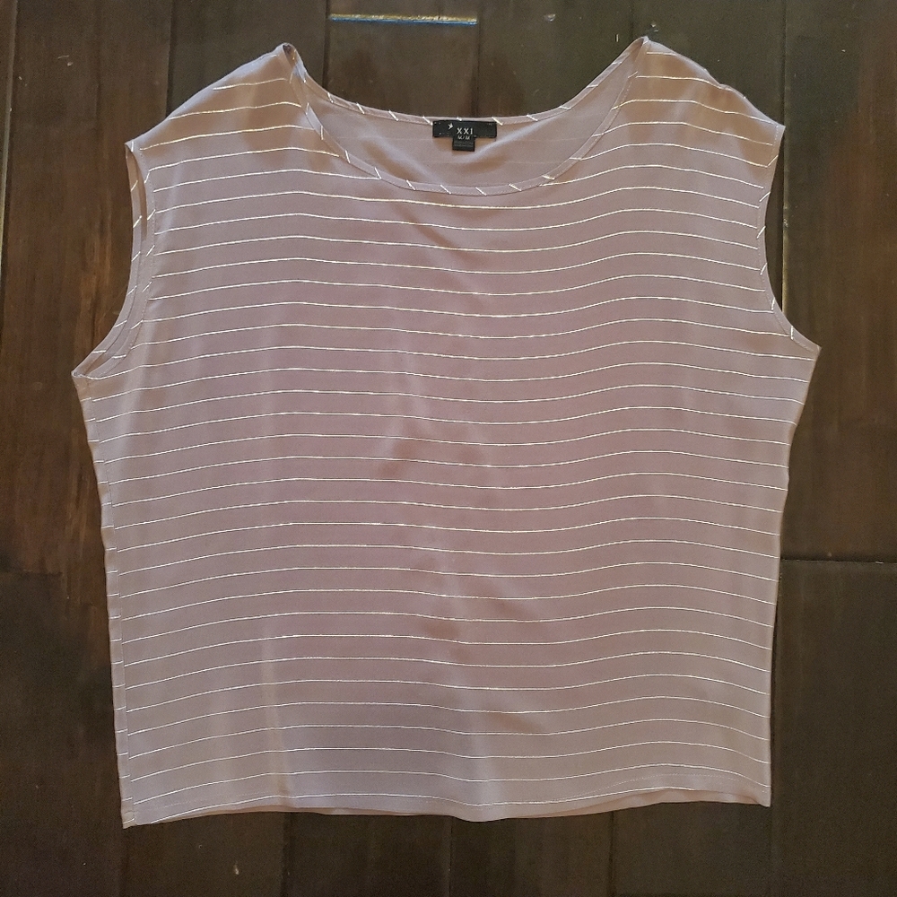 Forever 21 Taupe Sleeveless Blouse